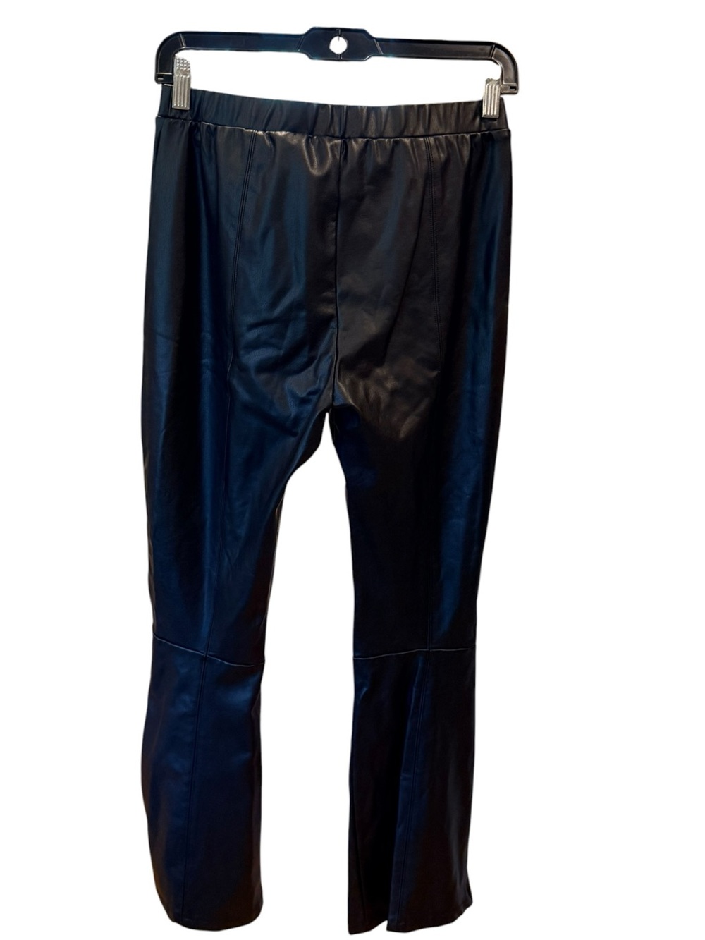 Generation Love NY Black Faux Leather Vegan Pants Flare Leg L - Picture 2 of 4